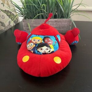 Disney Little Einsteins Plush Pat Pat Rocket Ship Red Toy Leo June Quincy Annie